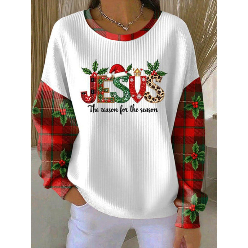 Adriana - Jesus Christmas Sweater White