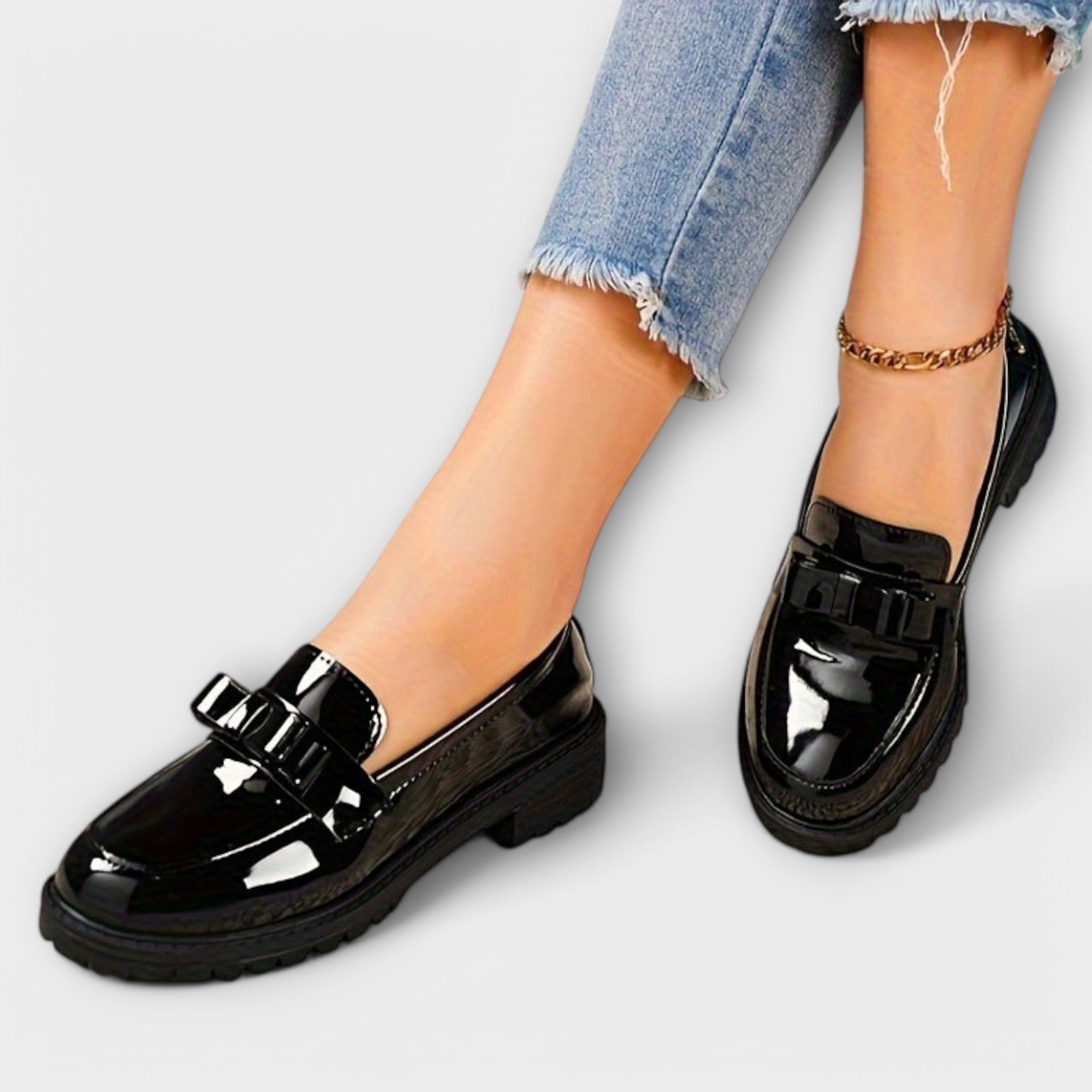 Julia™ | Bow Detail Patent Loafers