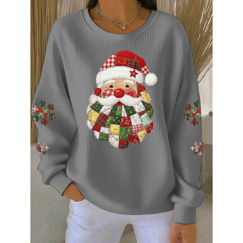Amanda - Grey Santa Claus Sweater