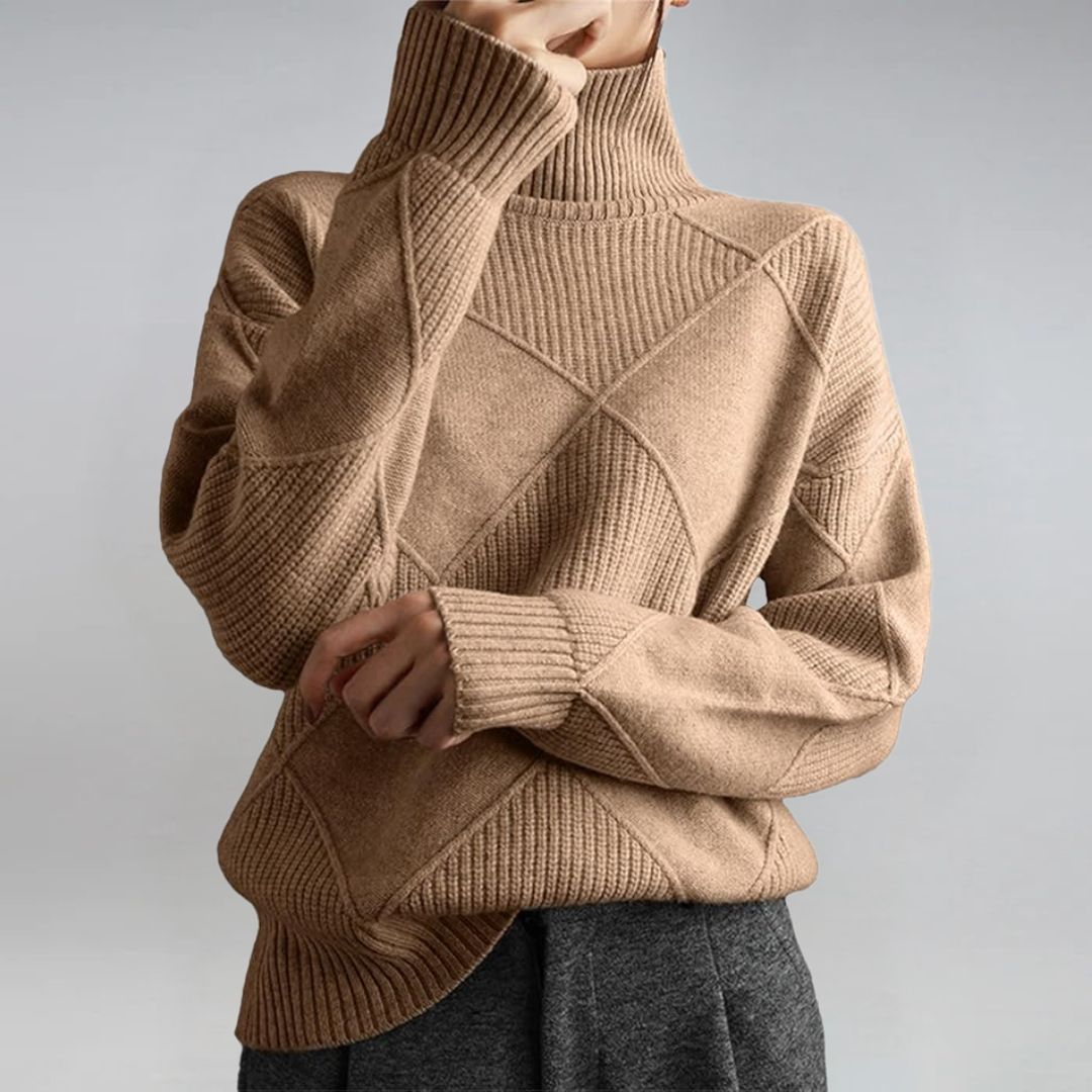 Lauren Luxe Cashmere Blend Turtleneck Sweater: Soft, Warm, Elegant, Versatile