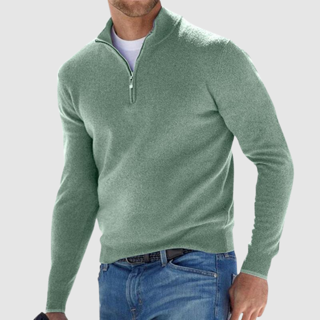 James & Lila Men's Half-Zip Sweater - Effortless Comfort & Style Knit Pullover