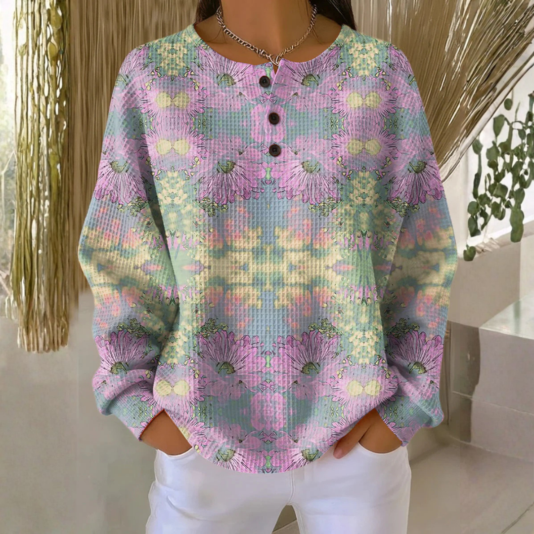 Alma | Sweater with Ethnic Floral Pattern