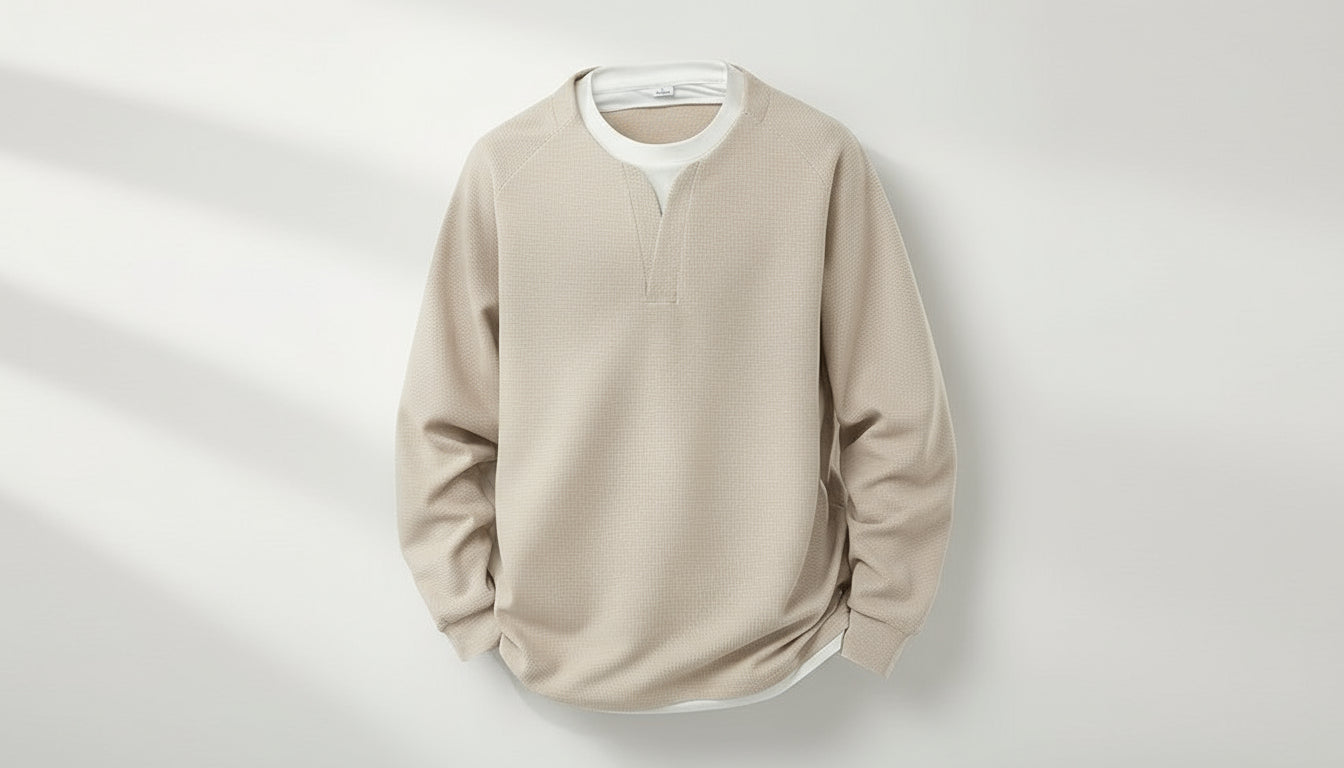 AVARON Logan Long Sleeve Waffle Knit Thermal Shirt