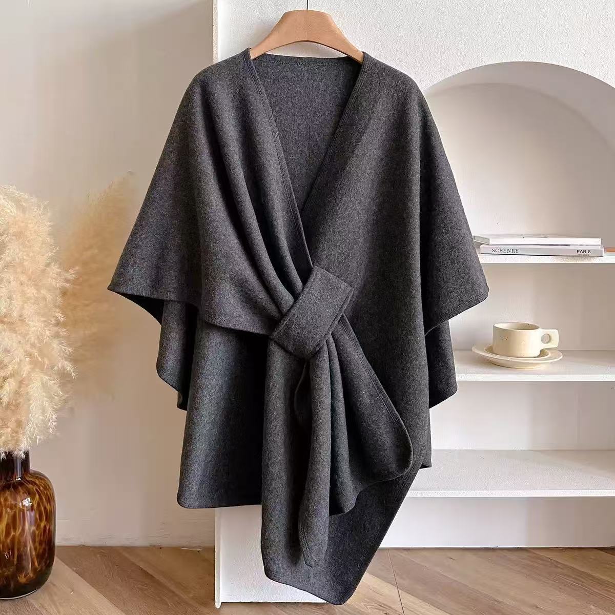 Ultimate Soft Fleece Drape Shawl Wrap - Cozy Warm Elegant Women's Comfort