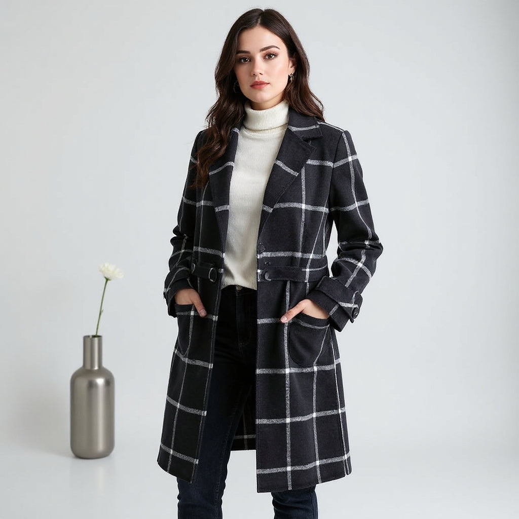 AVARON Elowen HeritageWool Check Coat