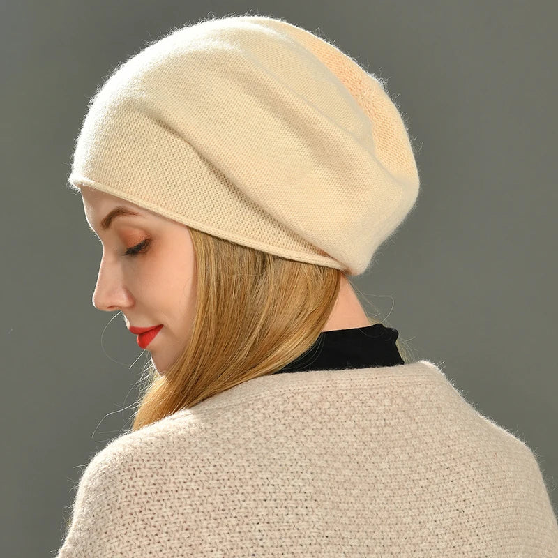 Luxurious Cashmere Wool Blend Beanie for Ultimate Winter Warmth and Style