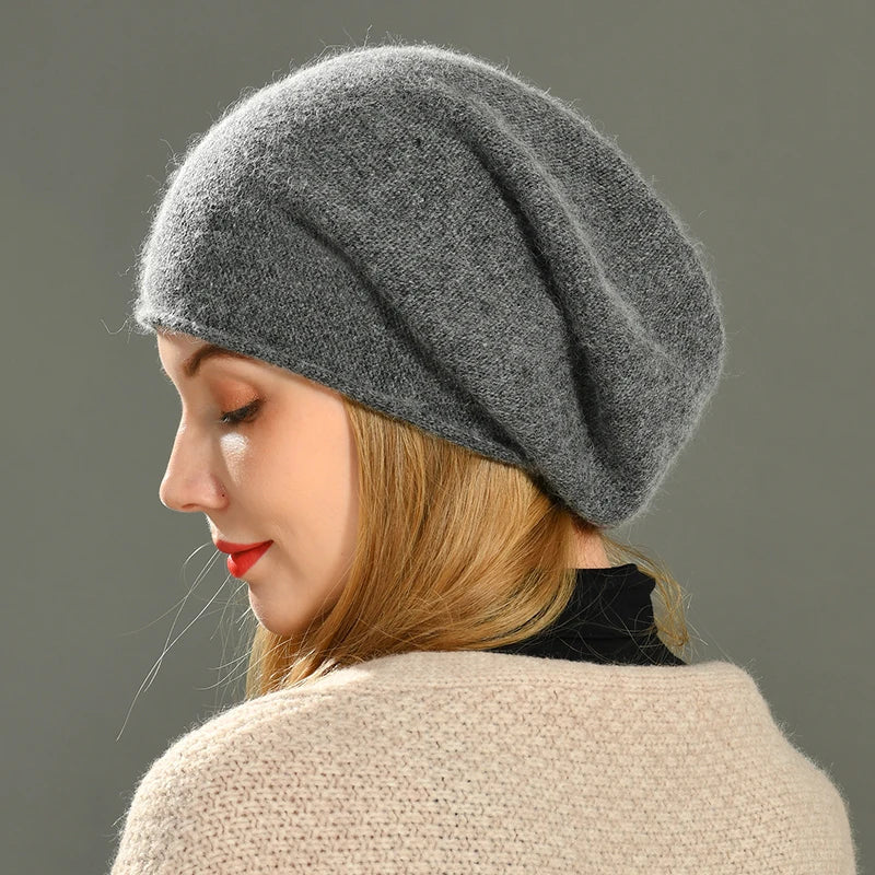 Luxurious Cashmere Wool Blend Beanie for Ultimate Winter Warmth and Style