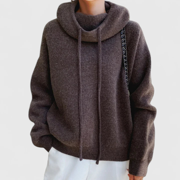 Marie Cozy Knit Women's Hoodie: Soft, Relaxed Fit, Versatile Everyday Sweater