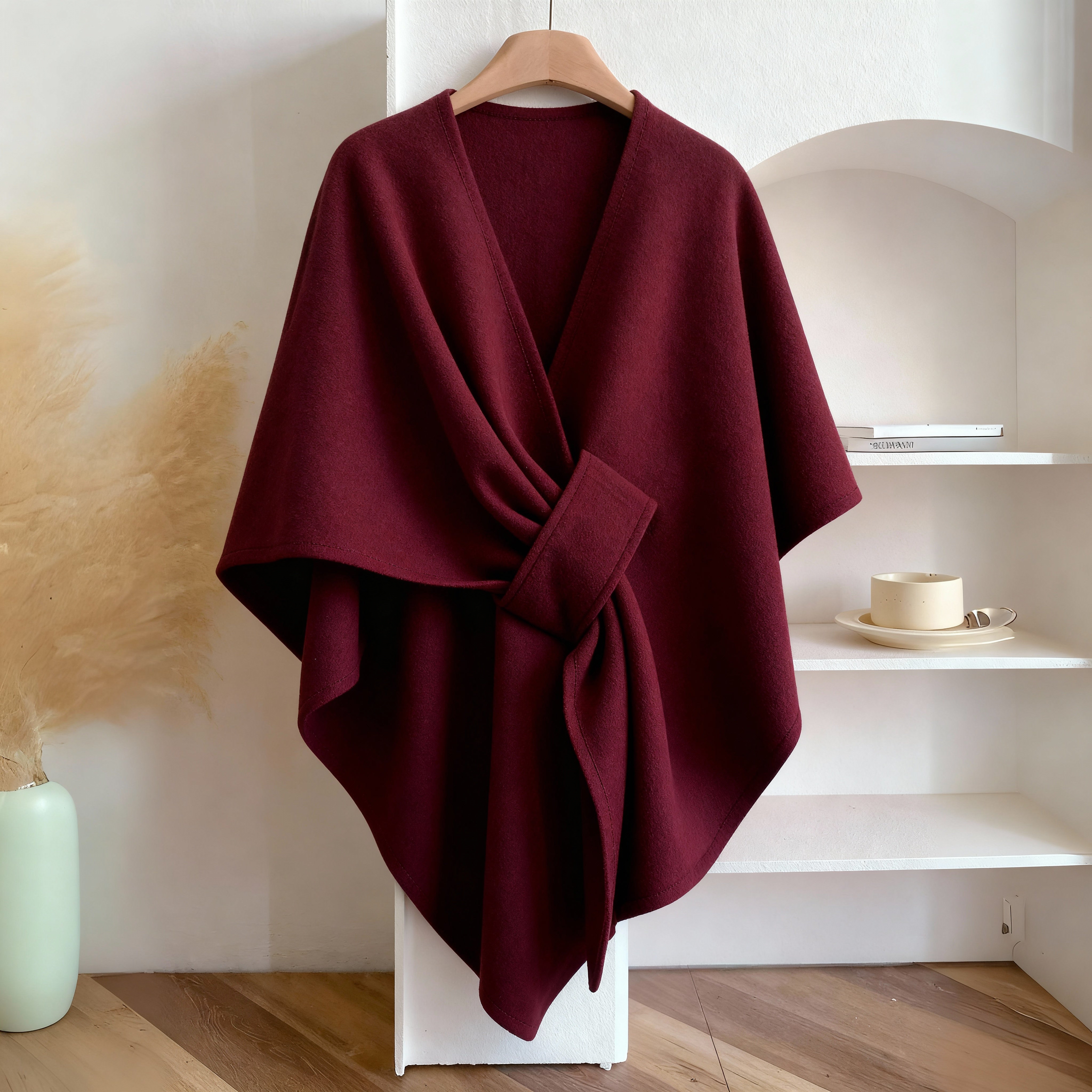 Ultimate Soft Fleece Drape Shawl Wrap - Cozy Warm Elegant Women's Comfort