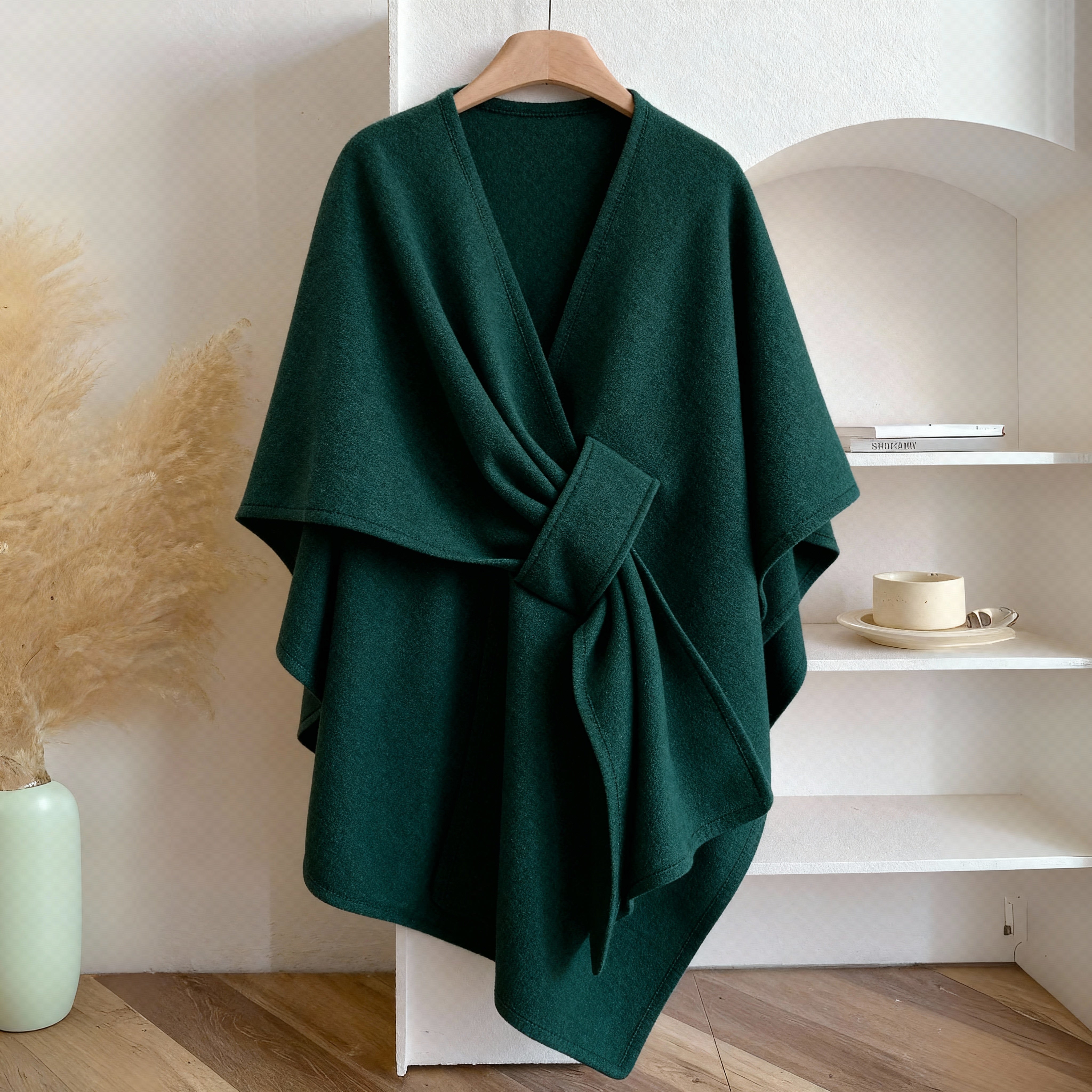 Ultimate Soft Fleece Drape Shawl Wrap - Cozy Warm Elegant Women's Comfort