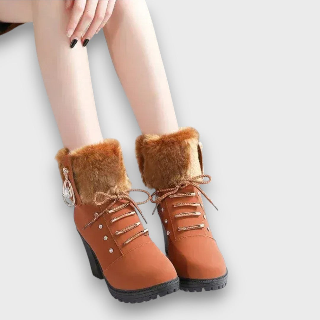 Raelynn™ | Knit-Cuff Winter Heeled Boots