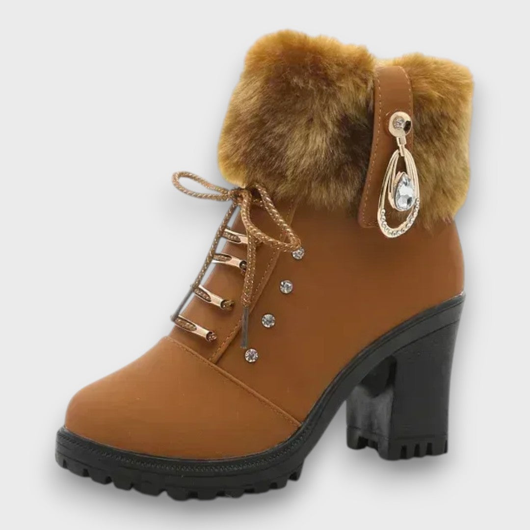 Raelynn™ | Knit-Cuff Winter Heeled Boots