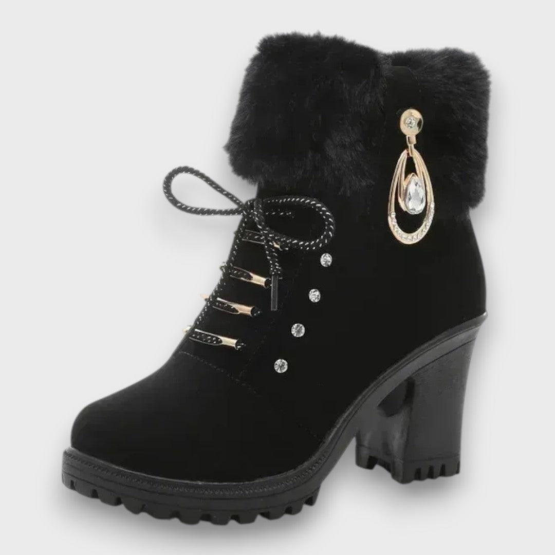 Raelynn™ | Knit-Cuff Winter Heeled Boots