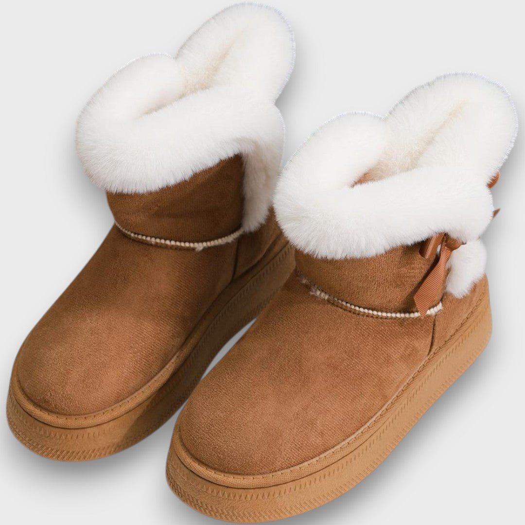Eva™ | Cozy Ribbon Snow Boots