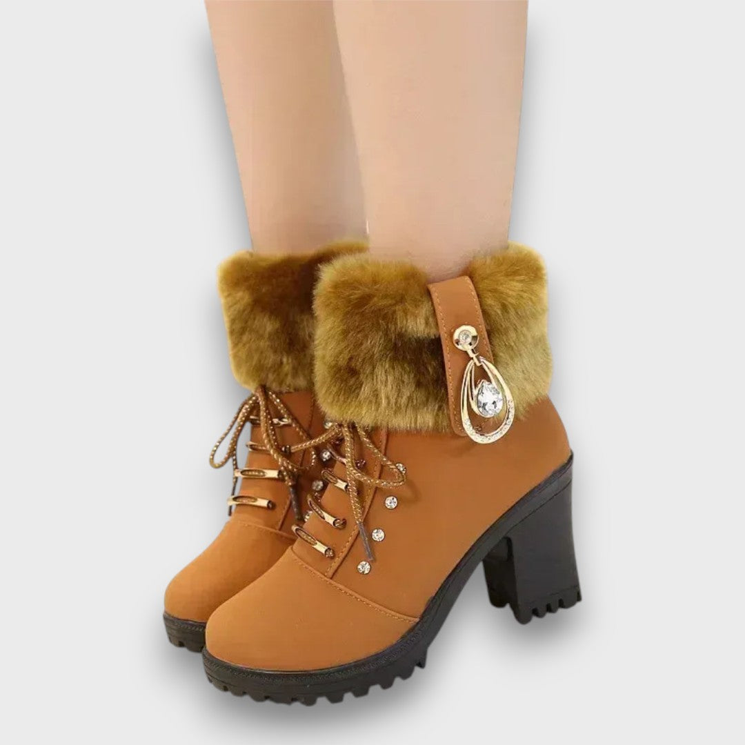 Raelynn™ | Knit-Cuff Winter Heeled Boots