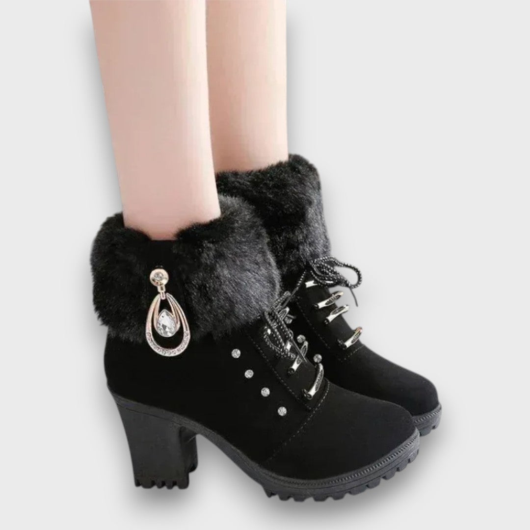 Raelynn™ | Knit-Cuff Winter Heeled Boots