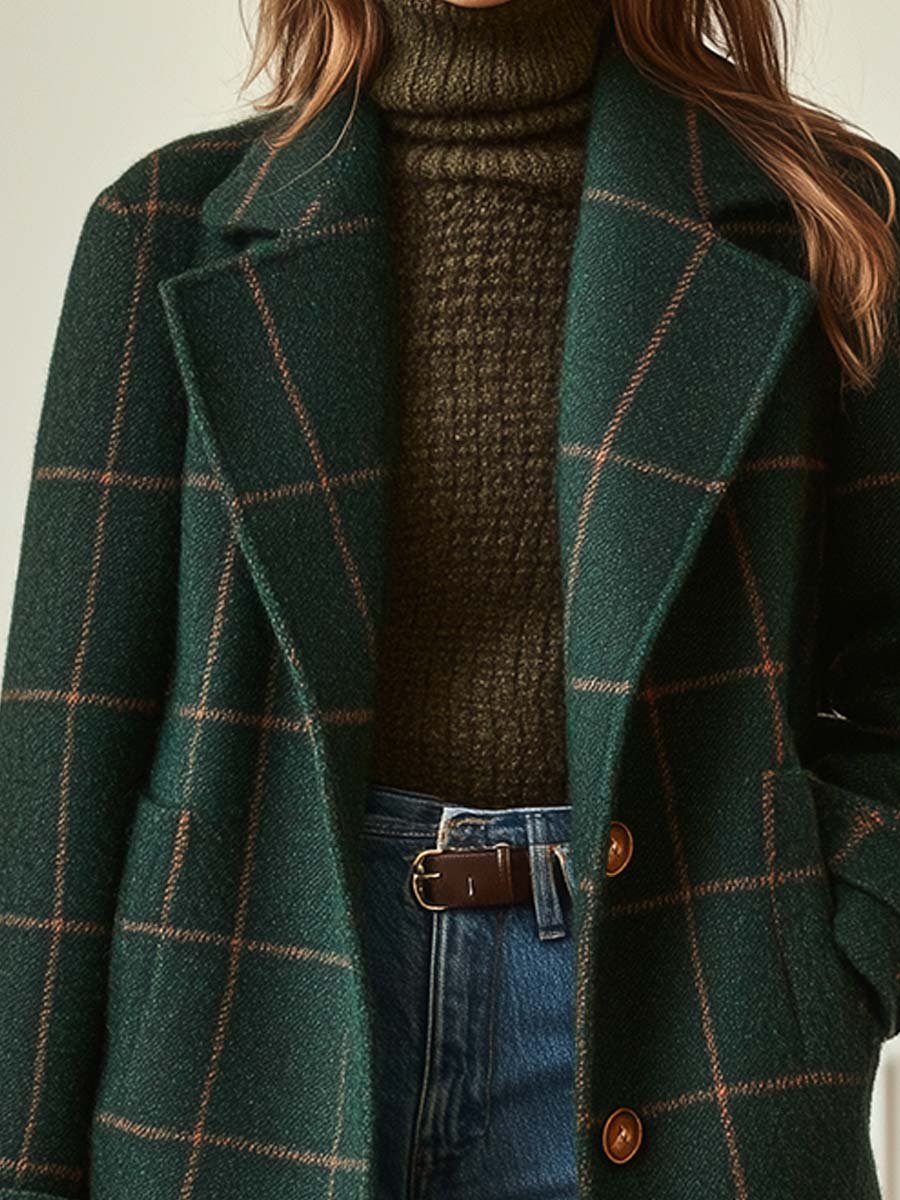 AVARON Elowen HeritageWool Check Coat