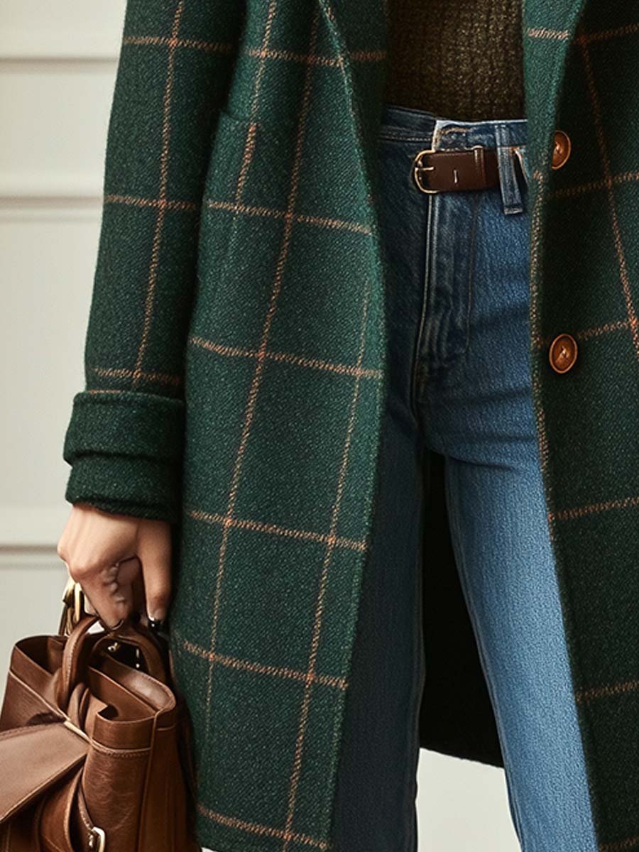 AVARON Elowen HeritageWool Check Coat