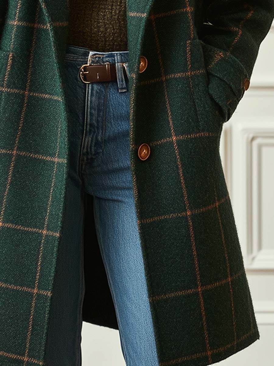 AVARON Elowen HeritageWool Check Coat