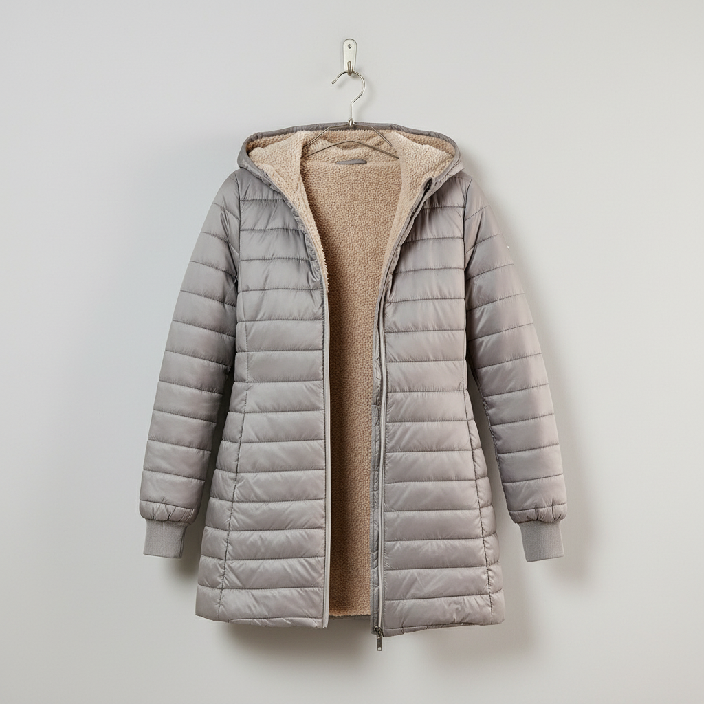 Michèle Women's Long Quilted Waterproof Elegant Winter Coat Jacket