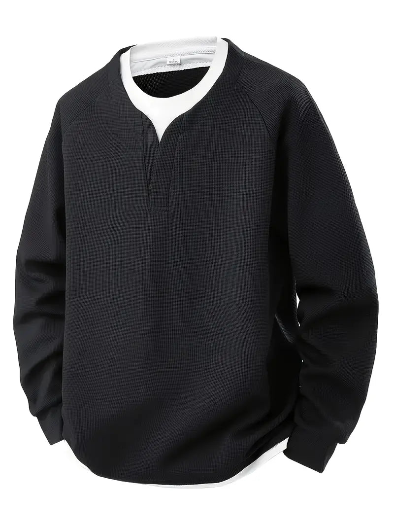 Men's Logan Everyday Layered Long Sleeve Waffle Knit Thermal Shirt