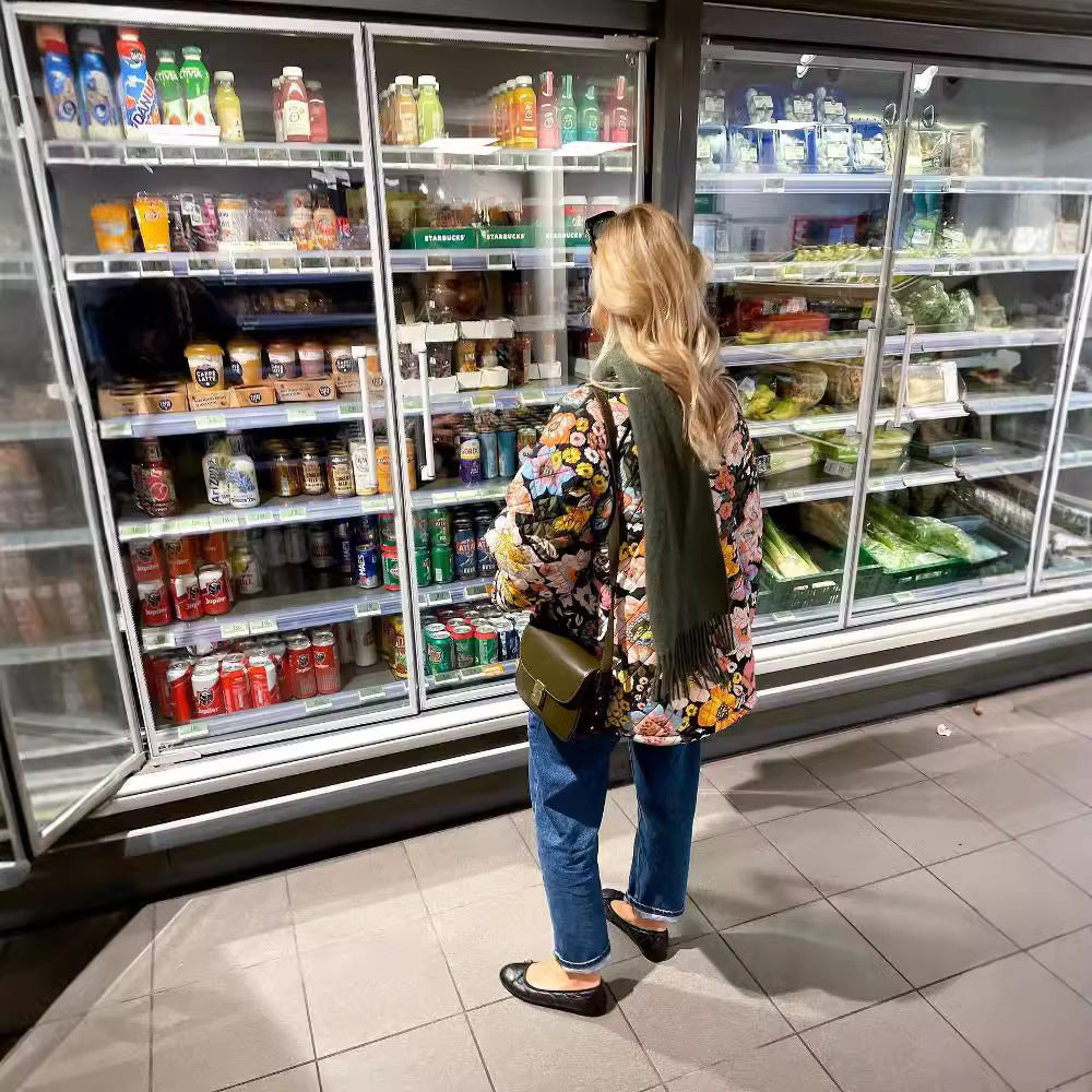 Cozy Printed Faux Cashmere Cotton Top with Flared Sleeves for Autumn Winter