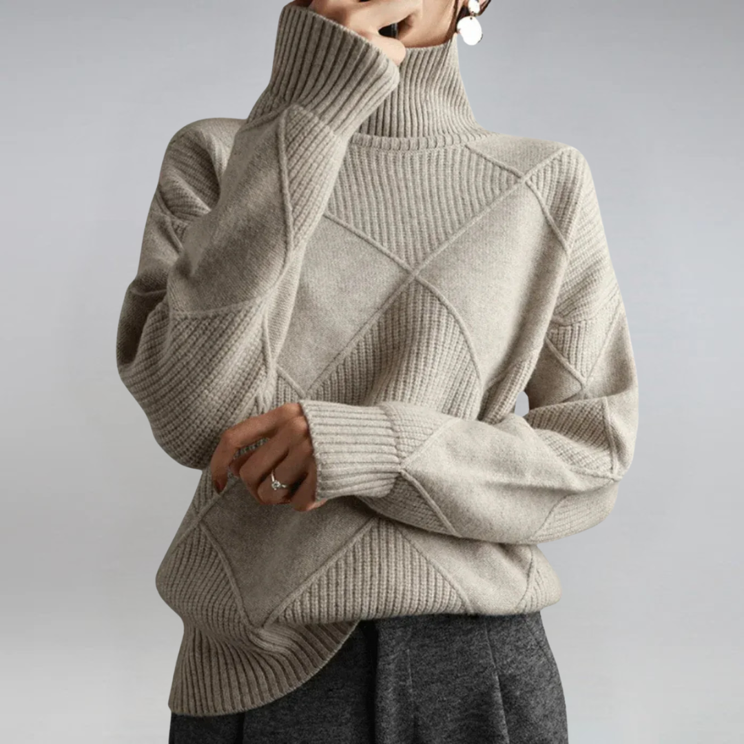 Lauren Luxe Cashmere Blend Turtleneck Sweater: Soft, Warm, Elegant, Versatile