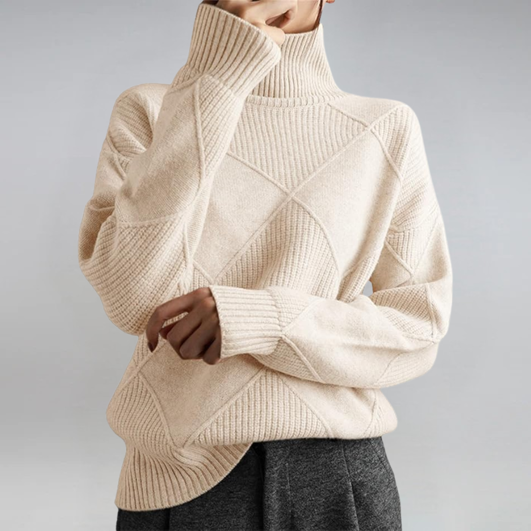 Lauren Luxe Cashmere Blend Turtleneck Sweater: Soft, Warm, Elegant, Versatile