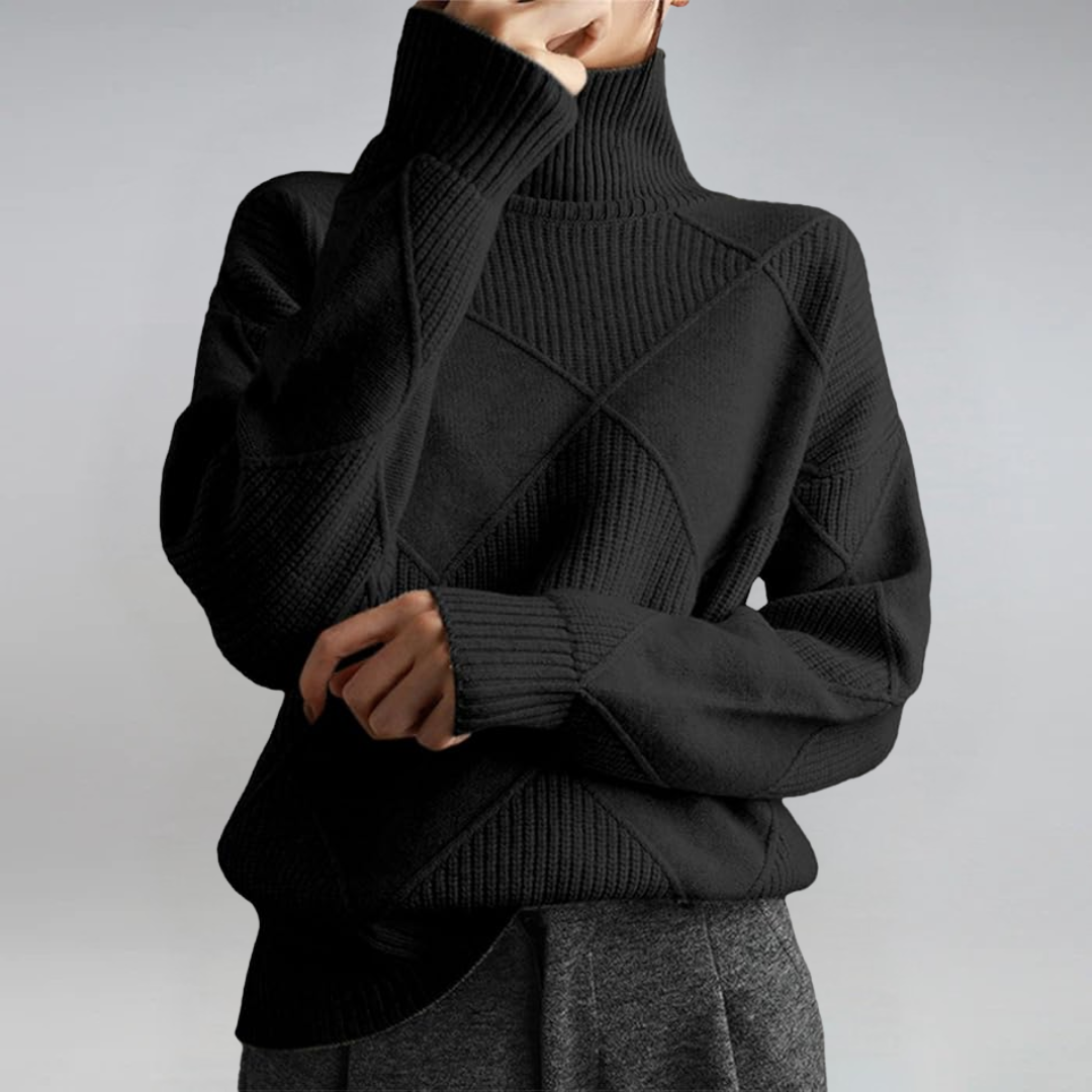 Lauren Luxe Cashmere Blend Turtleneck Sweater: Soft, Warm, Elegant, Versatile