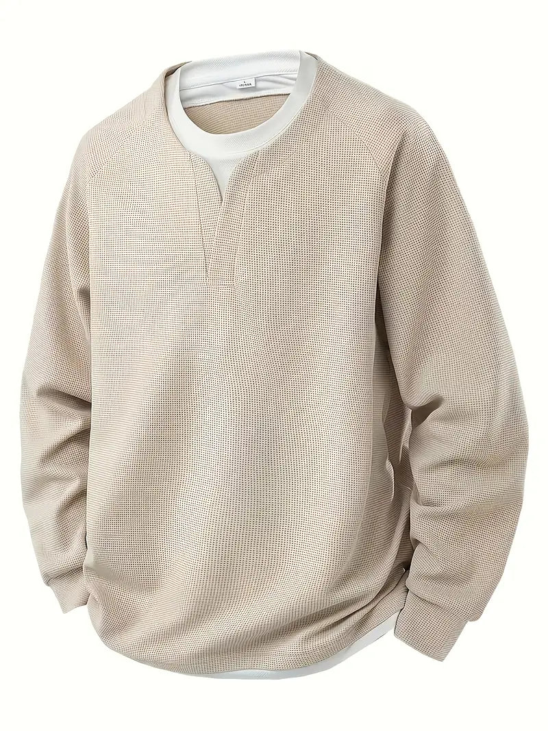 Men's Logan Everyday Layered Long Sleeve Waffle Knit Thermal Shirt