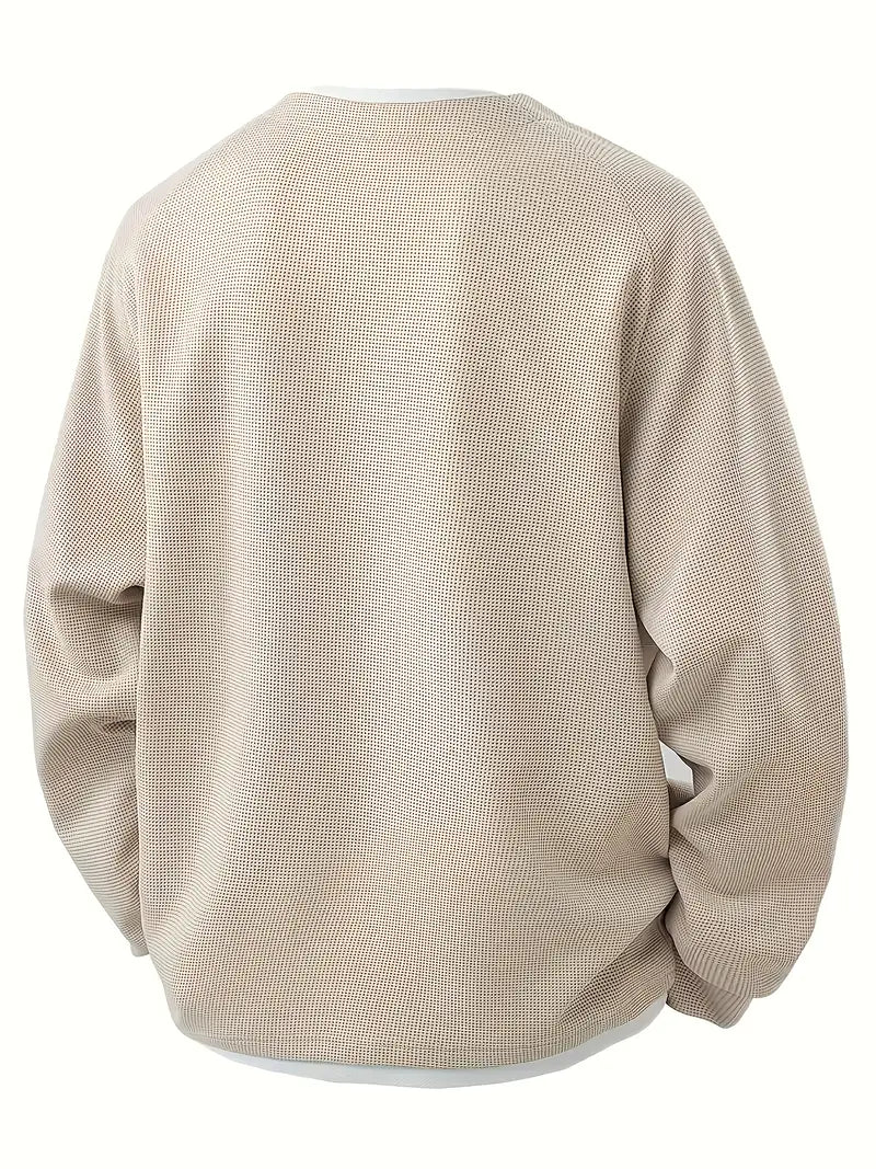 Men's Logan Everyday Layered Long Sleeve Waffle Knit Thermal Shirt
