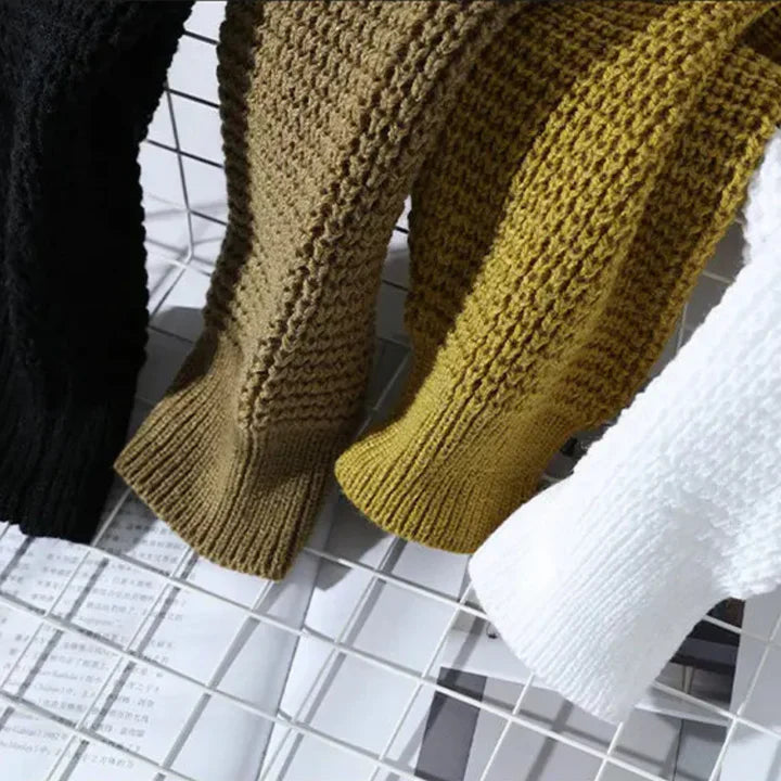 Cozy Oska Men's Waffle Knit Crewneck Sweatshirt - Soft Thermal Comfort