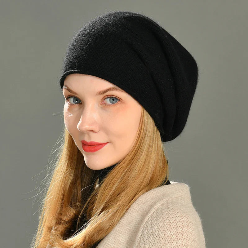 Luxurious Cashmere Wool Blend Beanie for Ultimate Winter Warmth and Style