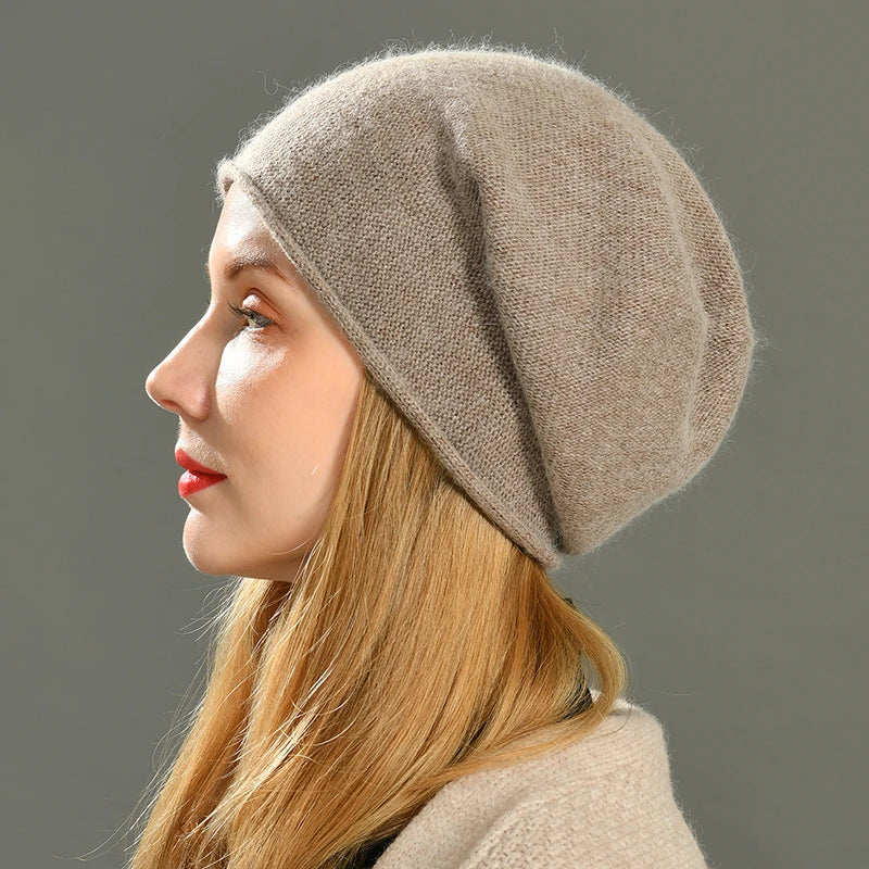 Luxurious Cashmere Wool Blend Beanie for Ultimate Winter Warmth and Style