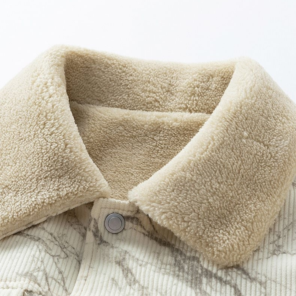 Men's Warm Corduroy Fleece Lined Jacket - Classic Fit Outerwear