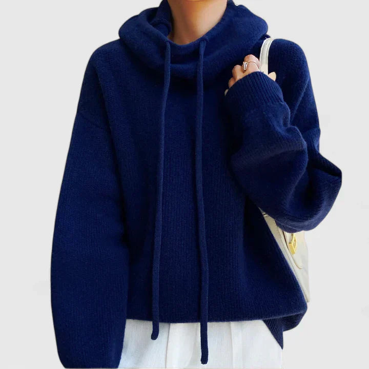 Marie Cozy Knit Women's Hoodie: Soft, Relaxed Fit, Versatile Everyday Sweater